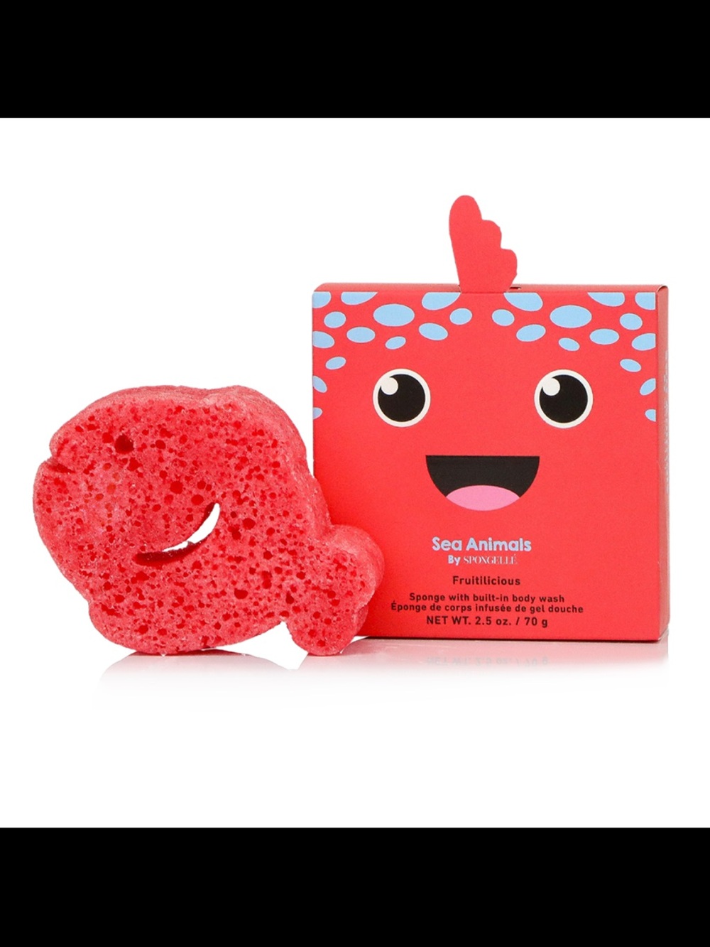 Spongellé Fiona Fish Sea Animals Body Wash Infused Buffer – Fruitilicious – NEW